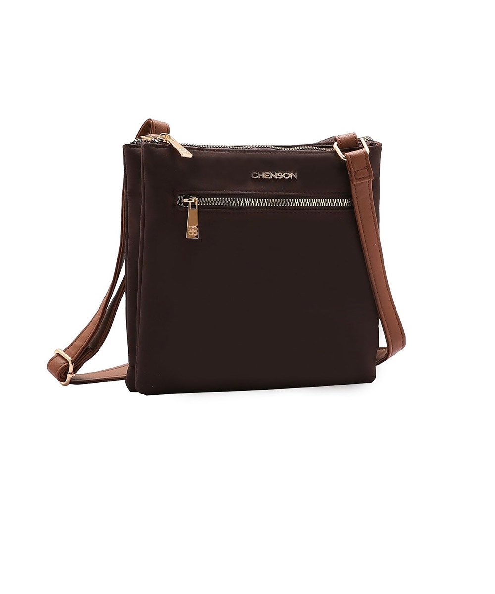 Bolsa Feminina Transversal Chenson Microfiber Cafe