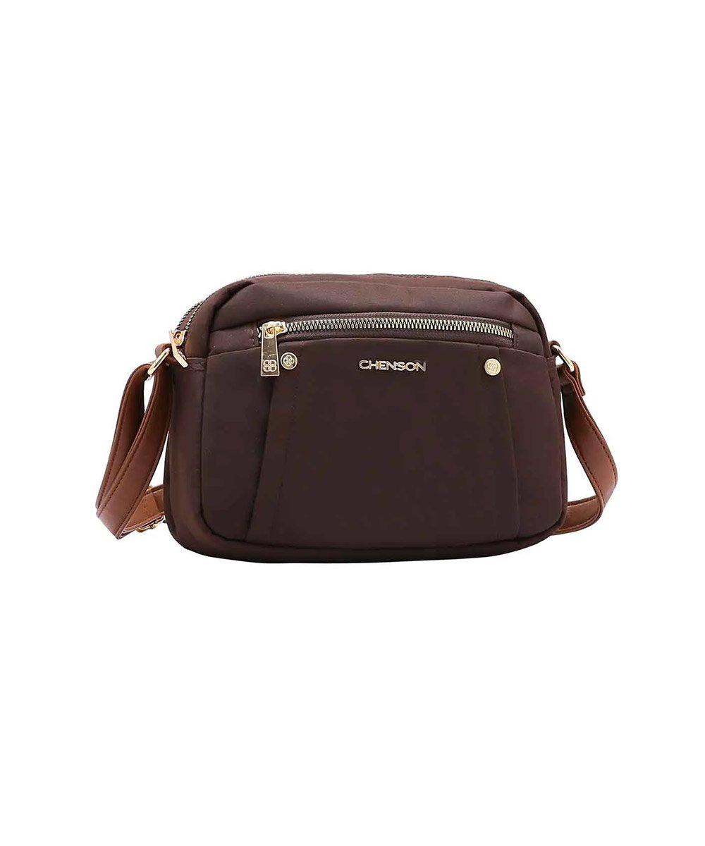 Bolsa Feminina Transversal Chenson Microfiber Cafe Marrom 2