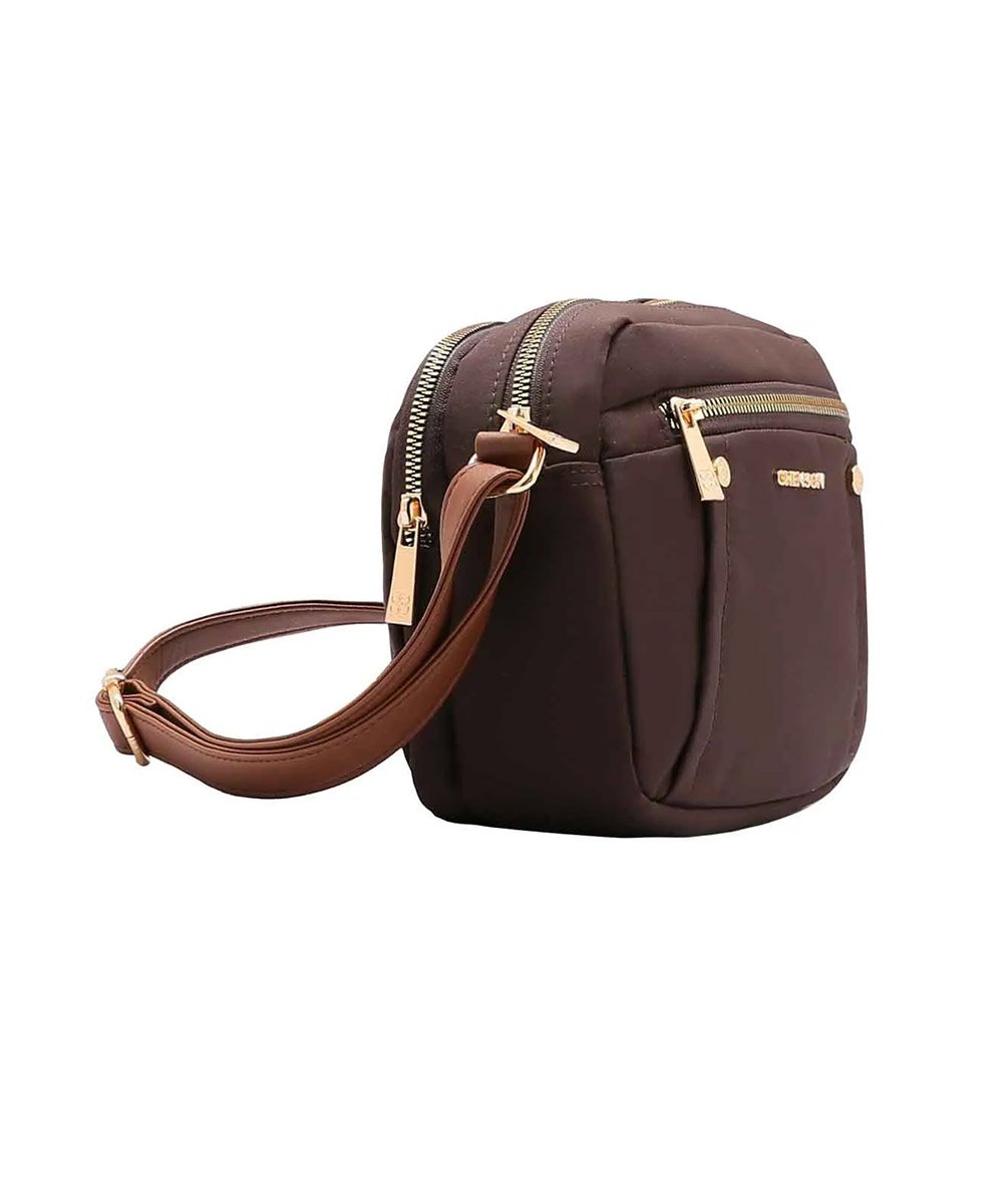 Bolsa Feminina Transversal Chenson Microfiber Cafe Marrom 3