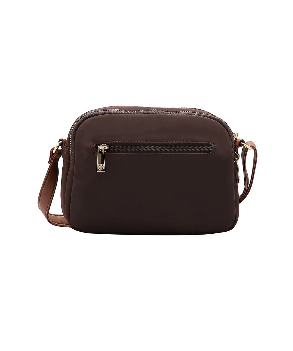 Bolsa Feminina Transversal Chenson Microfiber Cafe Marrom 4