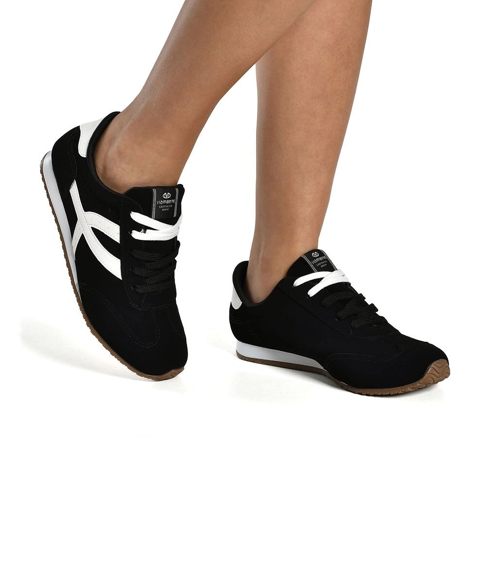 Tênis Feminino Casual Via Marte Preto Preto 2