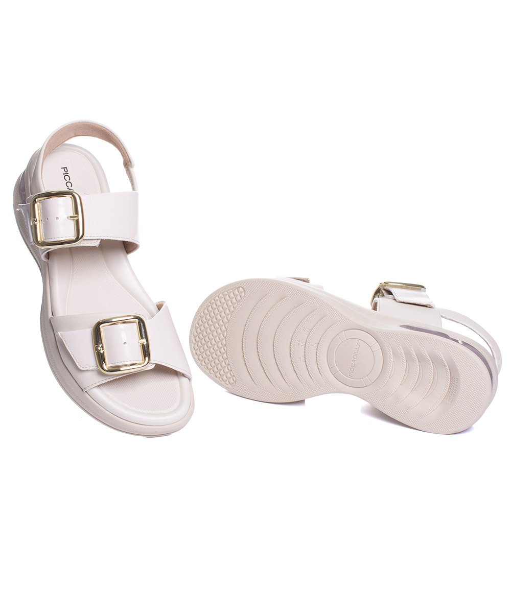 Sandália Feminina Piccadilly Soft Step Off White White 5