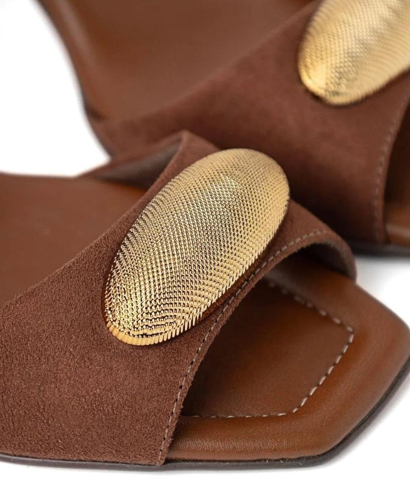 Sandália Piccadilly Flavia Salto Alto Marrom Marrom 5