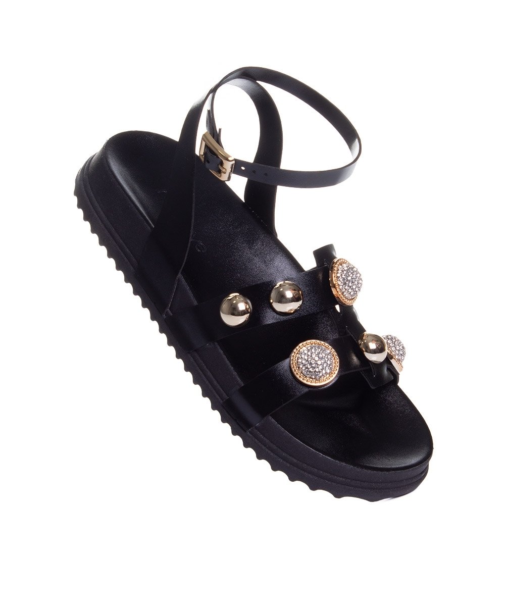 Sandália Flatform Pixolé Preto Preto 2