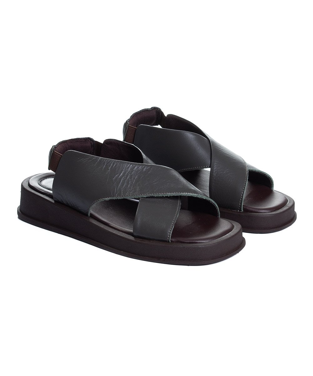 Sandália Feminina Pixolé Couro Verde Verde 3