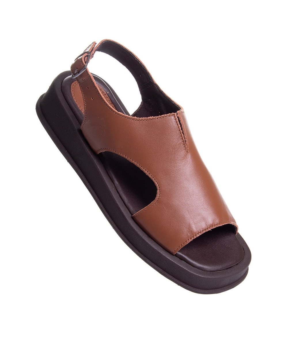 Sandália Feminina Pixolé Couro Whisky Whisky 2