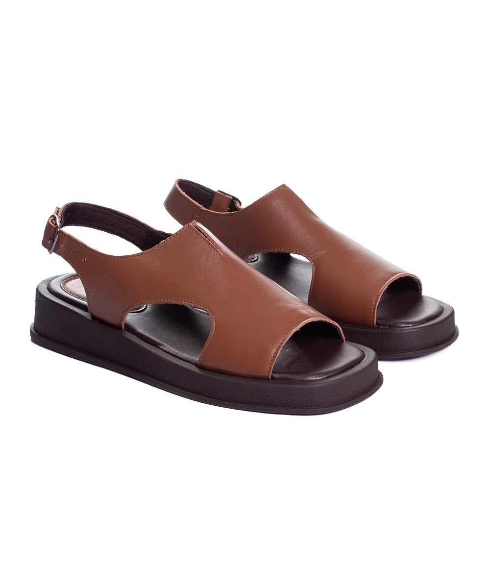 Sandália Feminina Pixolé Couro Whisky Whisky 3