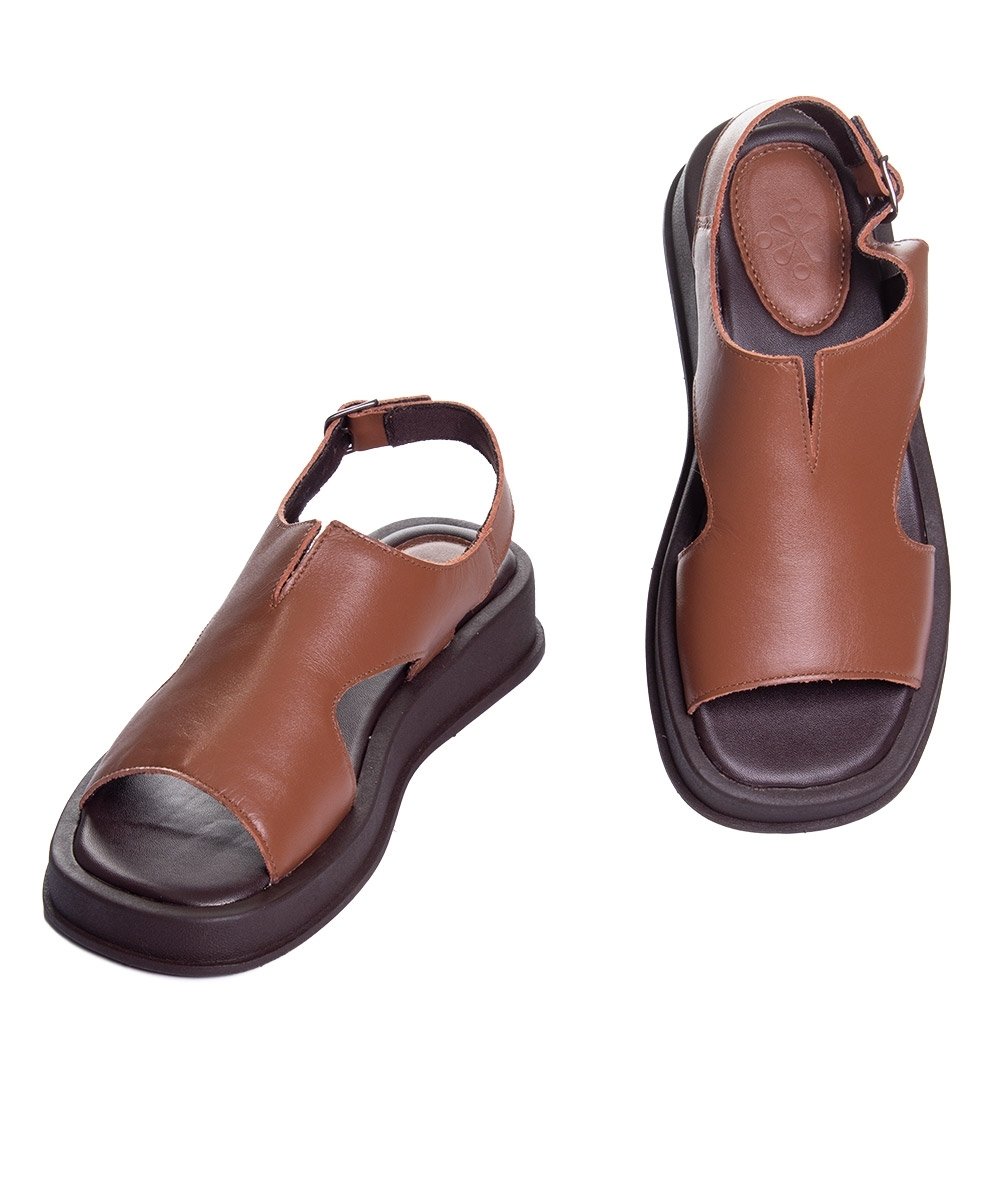 Sandália Feminina Pixolé Couro Whisky Whisky 4