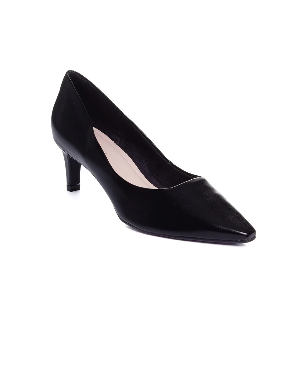 Sapato Scarpin Bebecê Salto Baixo Preto Preto 2