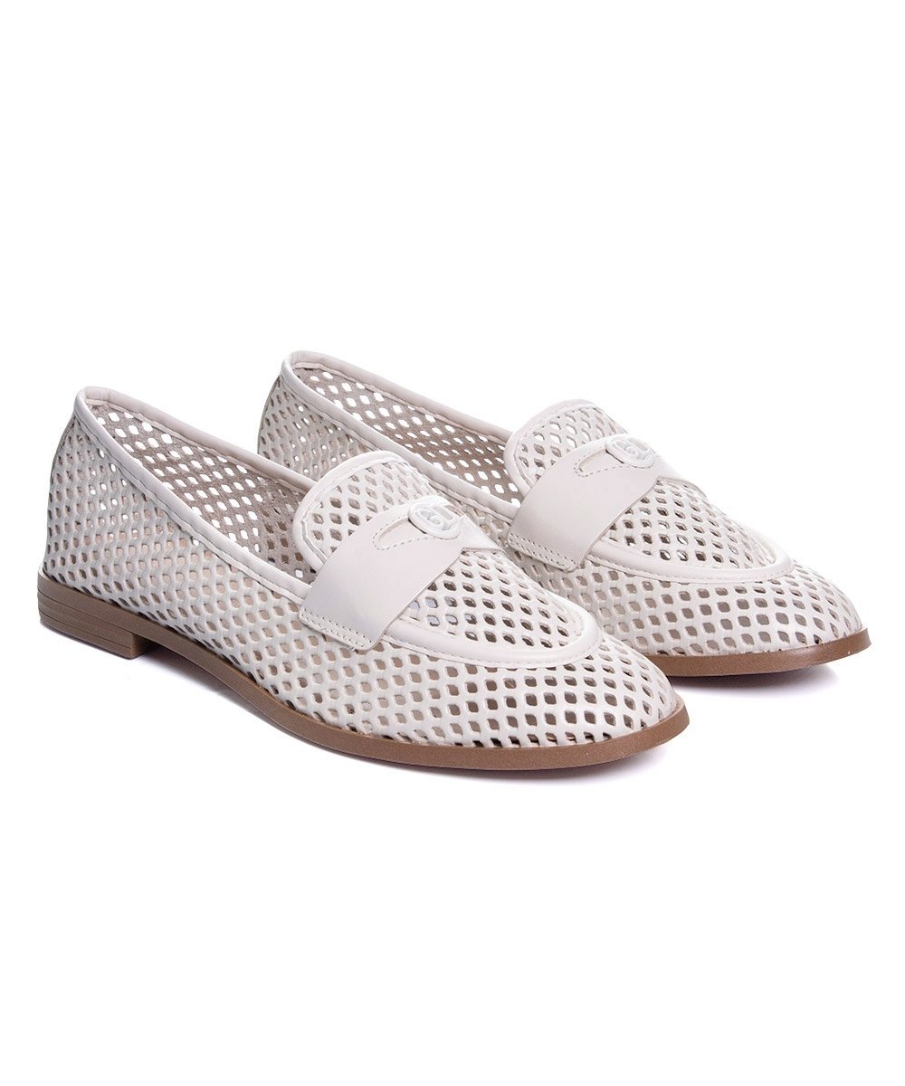 Mocassim Feminino Giulia Domna Couro Off White White 3