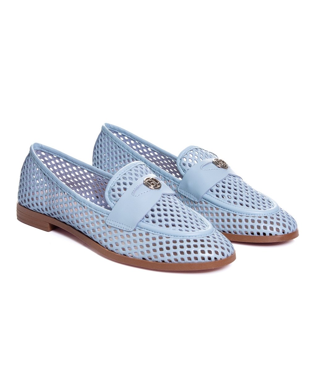 Mocassim Feminino Giulia Domna Couro Azul Azul 3