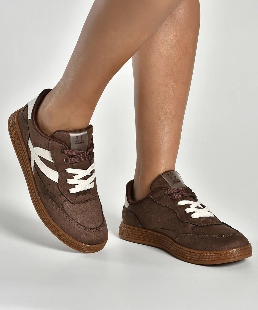 Tênis Feminino Via Marte Casual Marrom Marrom 4