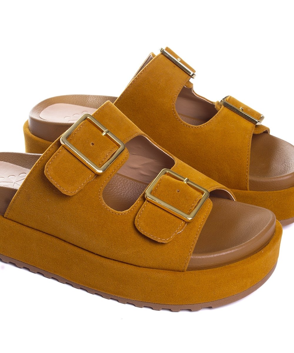 Tamanco Pixolé Tiras Fivela Whisky Whisky 4