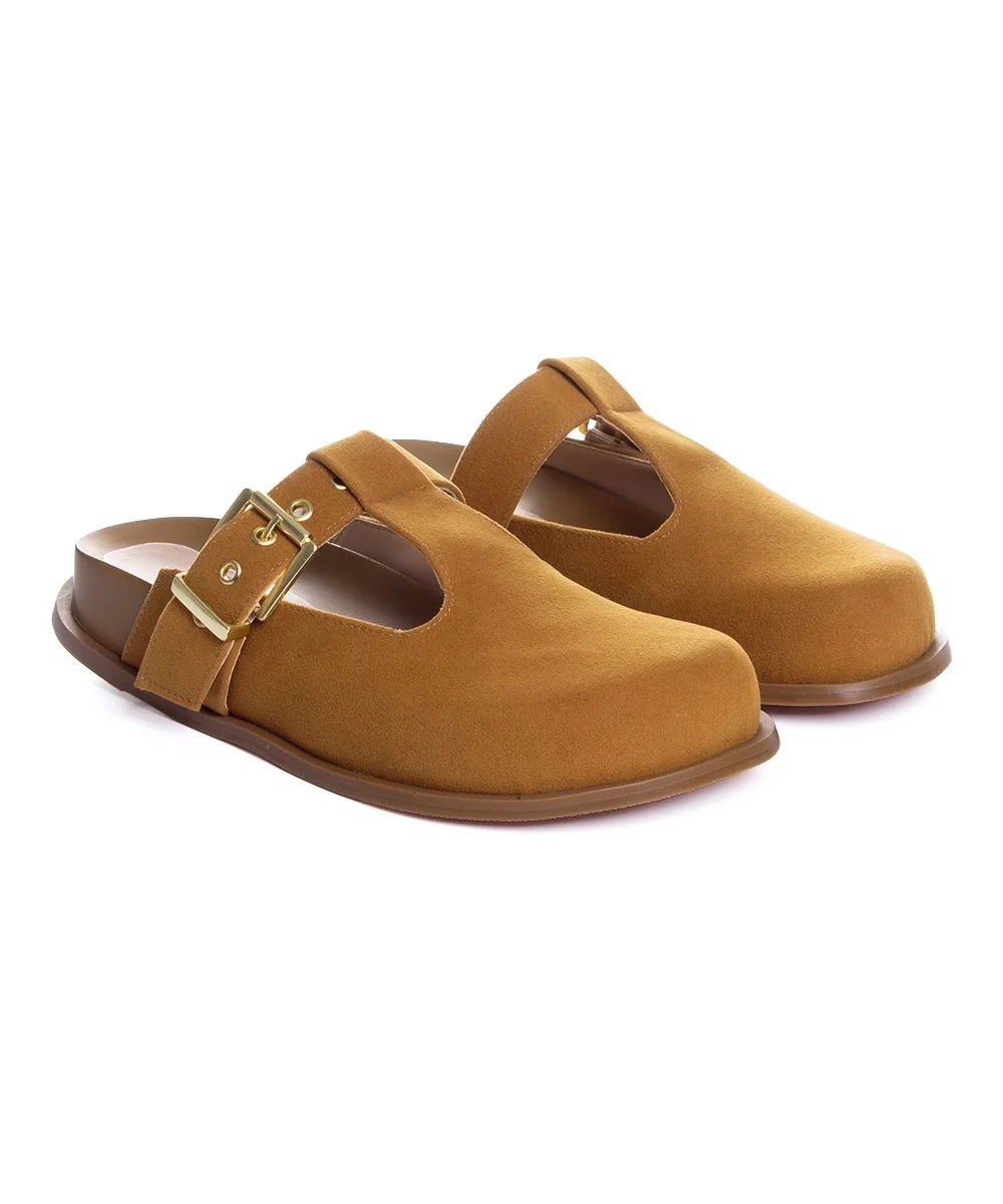 Tamanco Flatform Pixolé Fivela Whisky Whisky 3