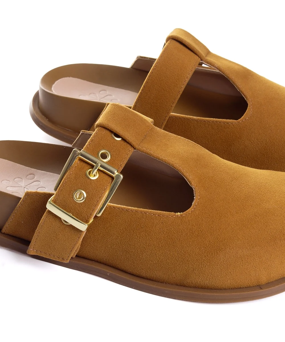 Tamanco Flatform Pixolé Fivela Whisky Whisky 4