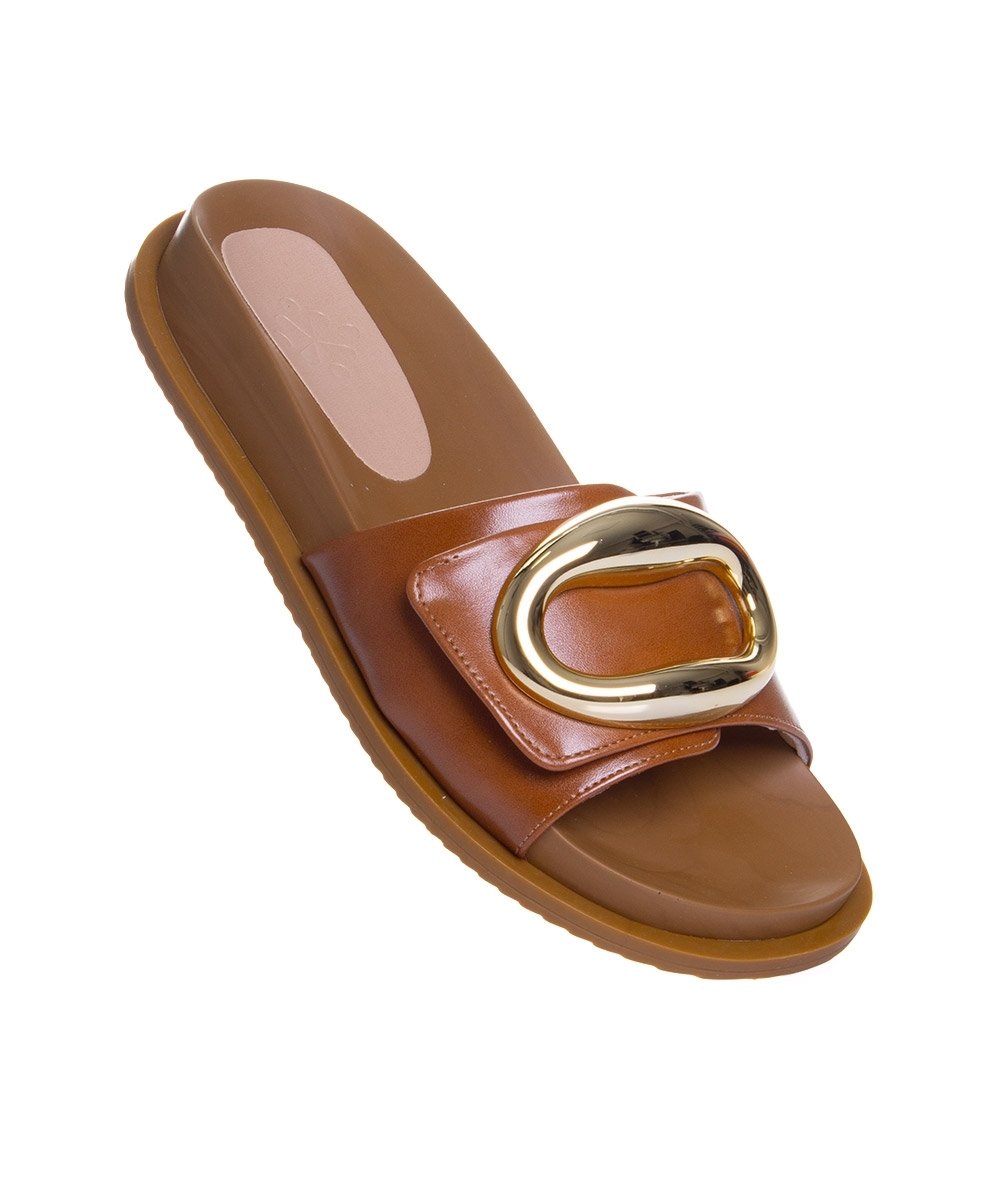 Tamanco Flatform Pixolé Bridão Caramelo Marrom 2