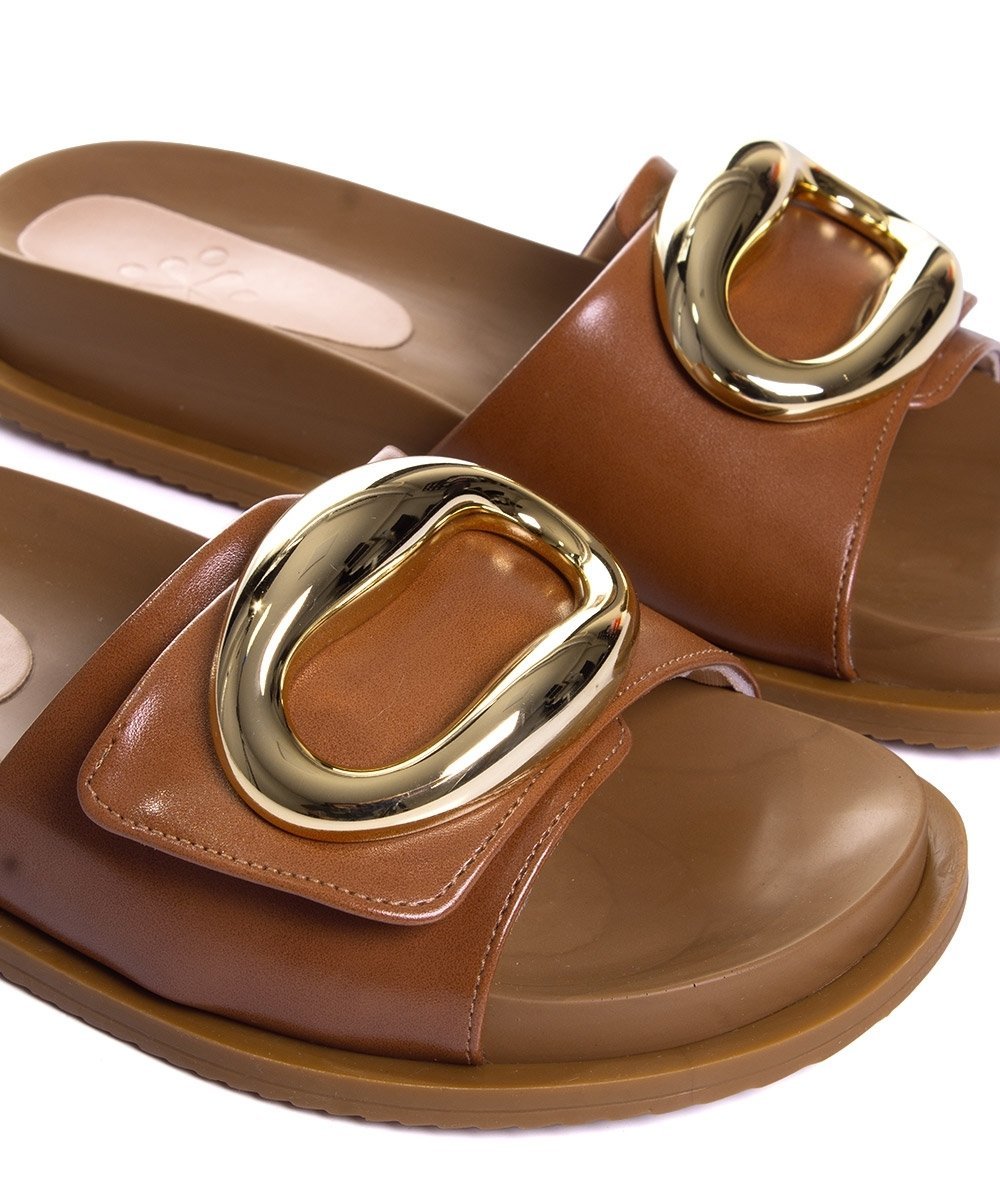 Tamanco Flatform Pixolé Bridão Caramelo Marrom 4