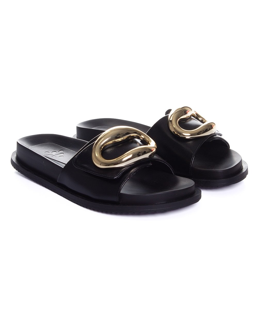 Tamanco Flatform Pixolé Bridão Preto Preto 3