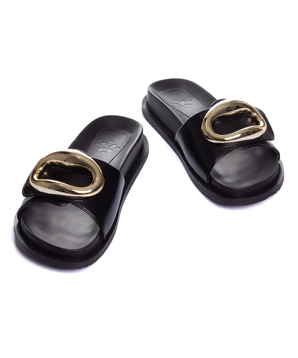 Tamanco Flatform Pixolé Bridão Preto Preto 5