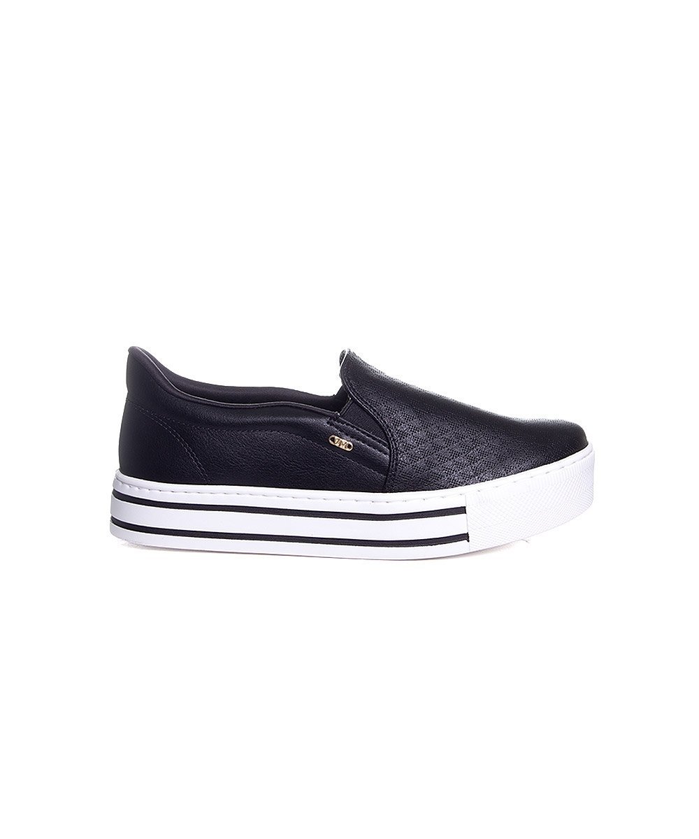 Tênis Casual Feminino Via Marte Slip On Preto