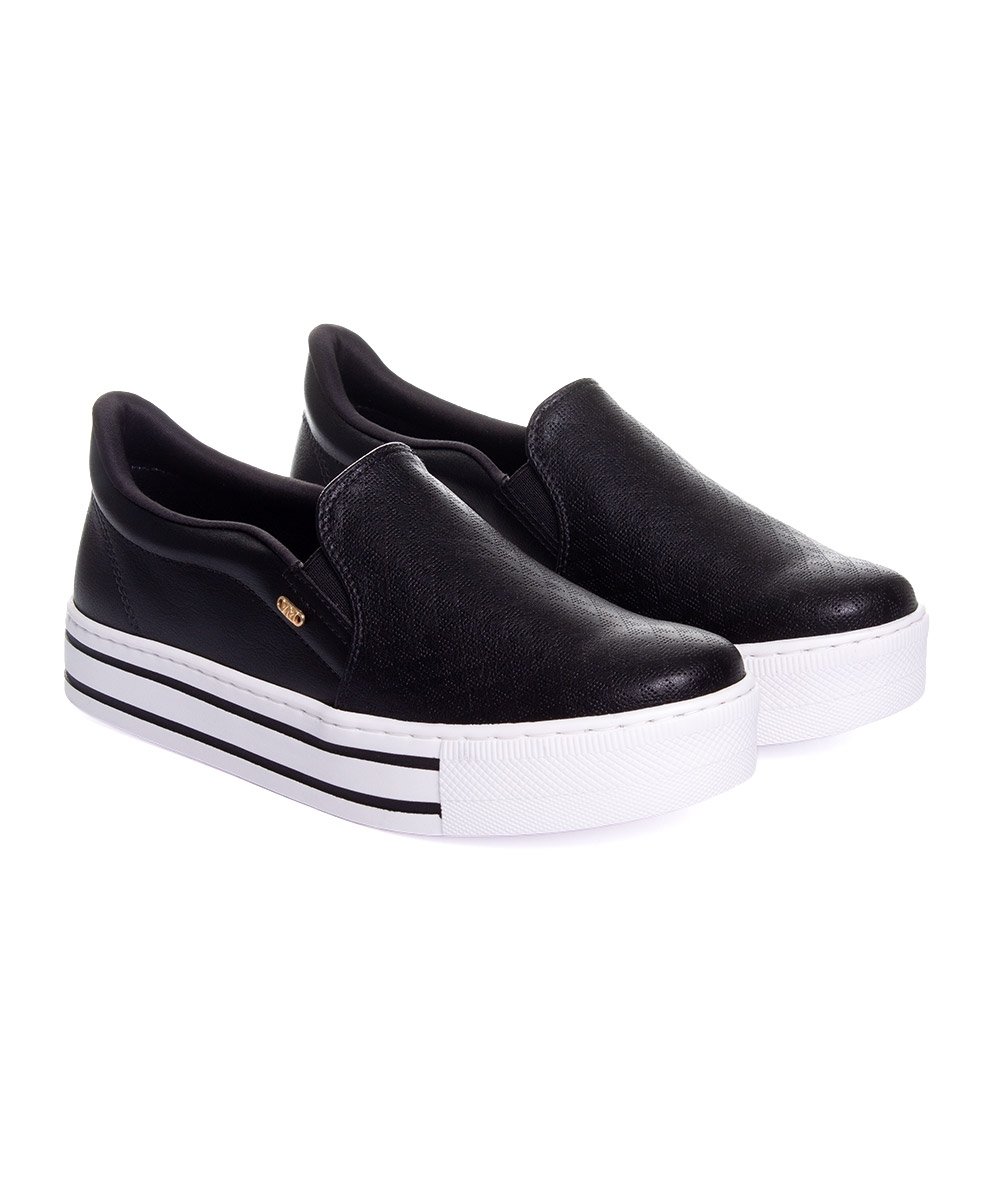 Tênis Casual Feminino Via Marte Slip On Preto Preto 4
