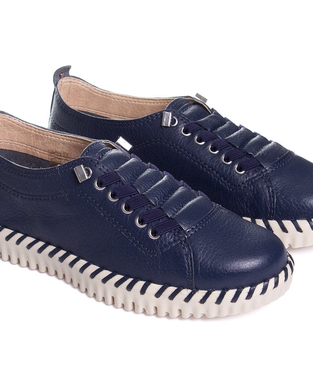 Tênis Feminino Bottero Bottwister Iii Couro Marinho Azul 4