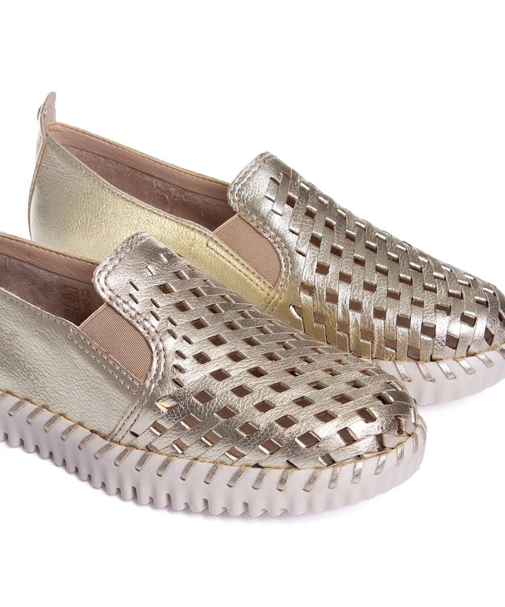 Tênis Feminino Bottero Bottwister Iii Couro Dourado Dourado 4