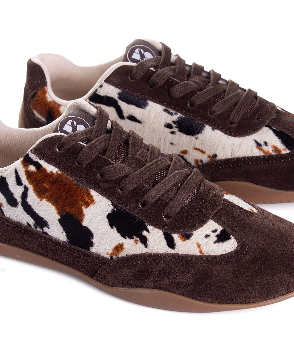 Tênis Feminino Bottero Animal Print Couro Café Marrom 4