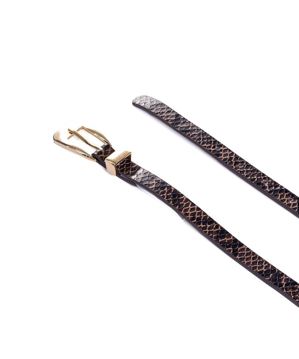 Cinto Fino Feminino Pixolé Cafe Marrom 2