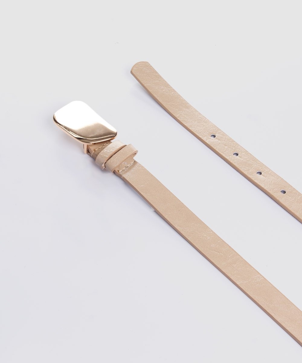 Cinto Fino Feminino Pixolé Nude Bege 2