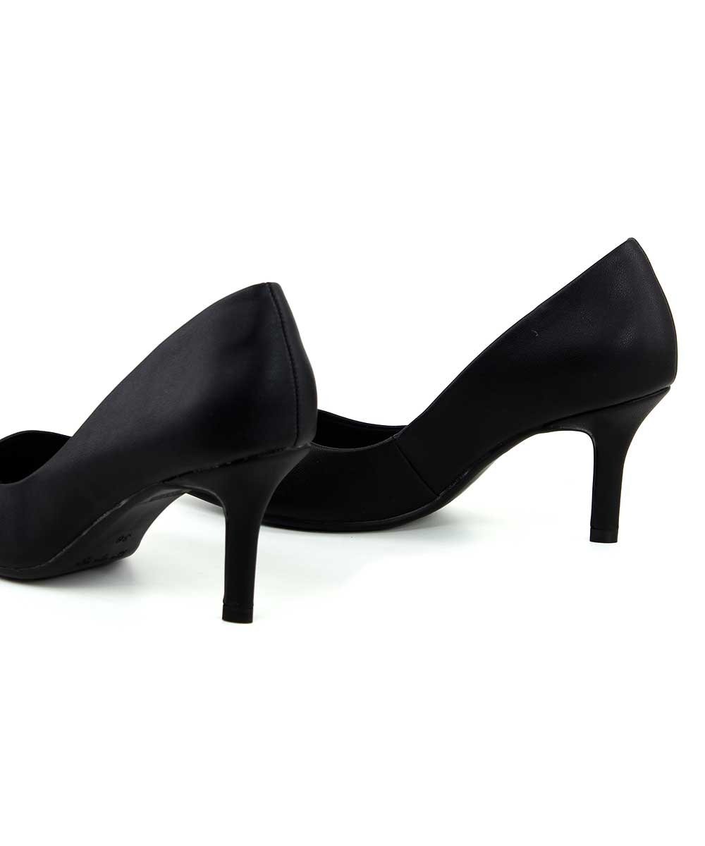 Scarpin Bebecê Salto Médio Fino Preto Preto 3