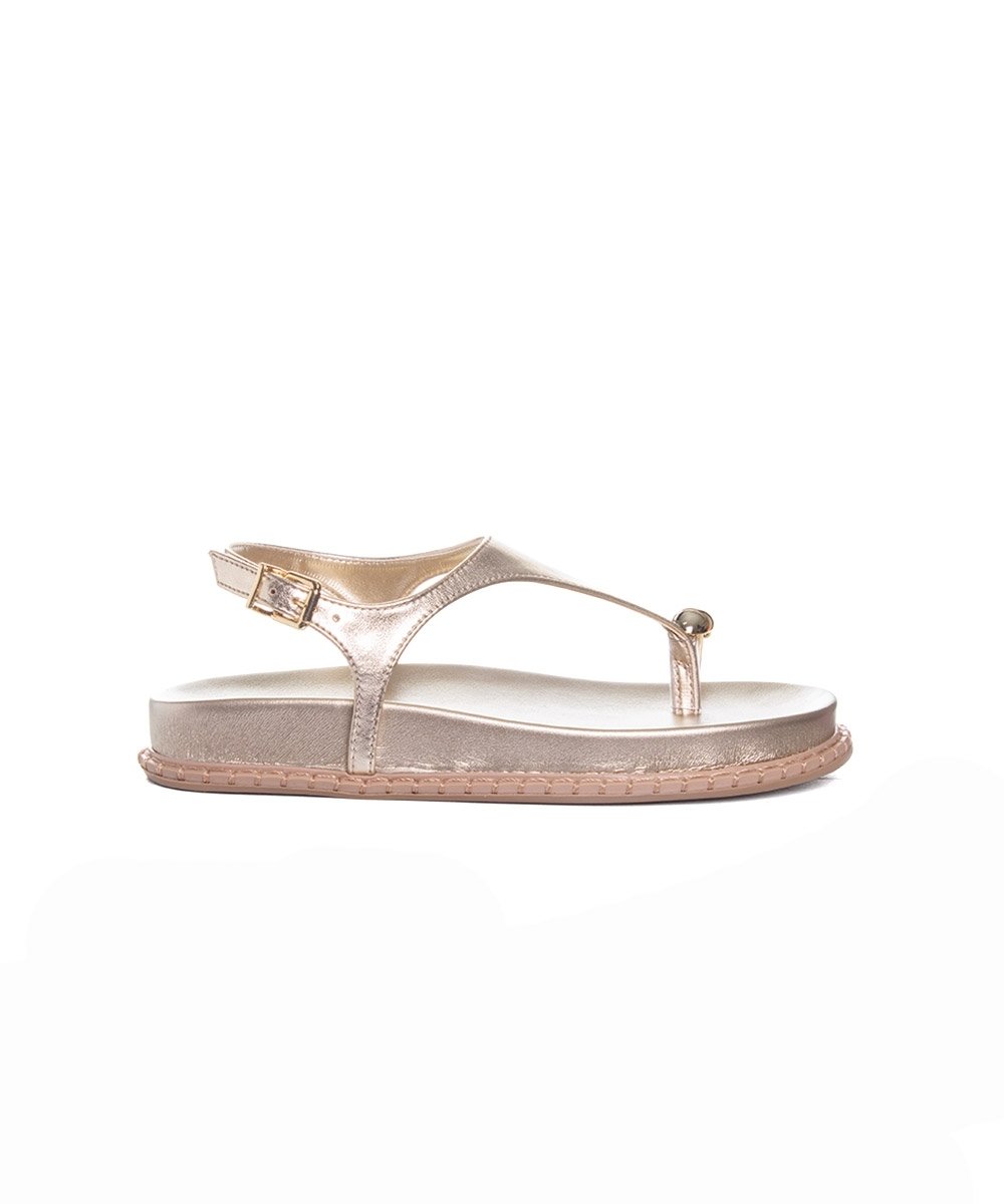 Sandália Papete Via Marte Flatform Dourado