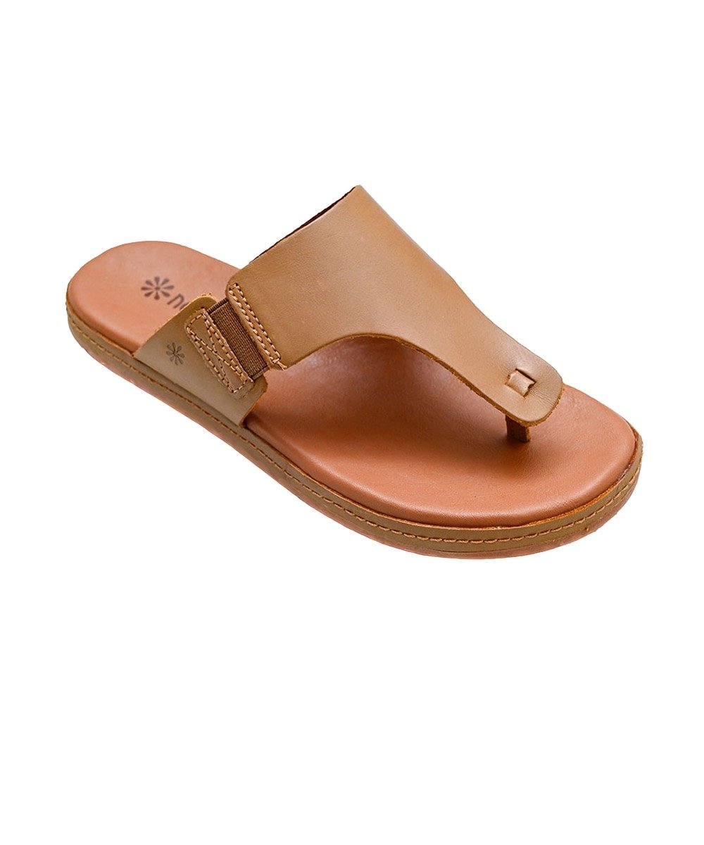 Tamanco New Face Flat Couro Caramelo Marrom 2