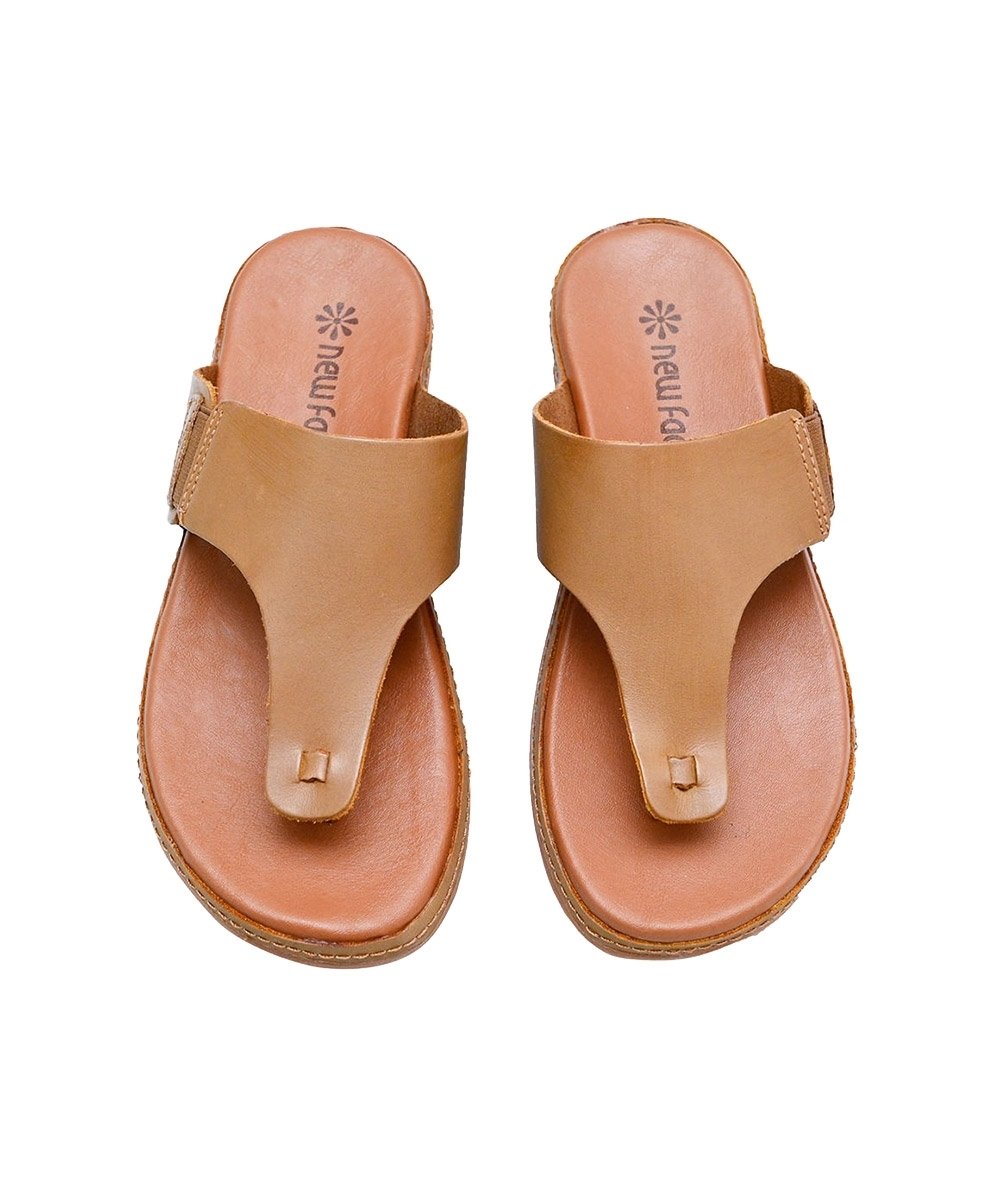 Tamanco New Face Flat Couro Caramelo Marrom 4