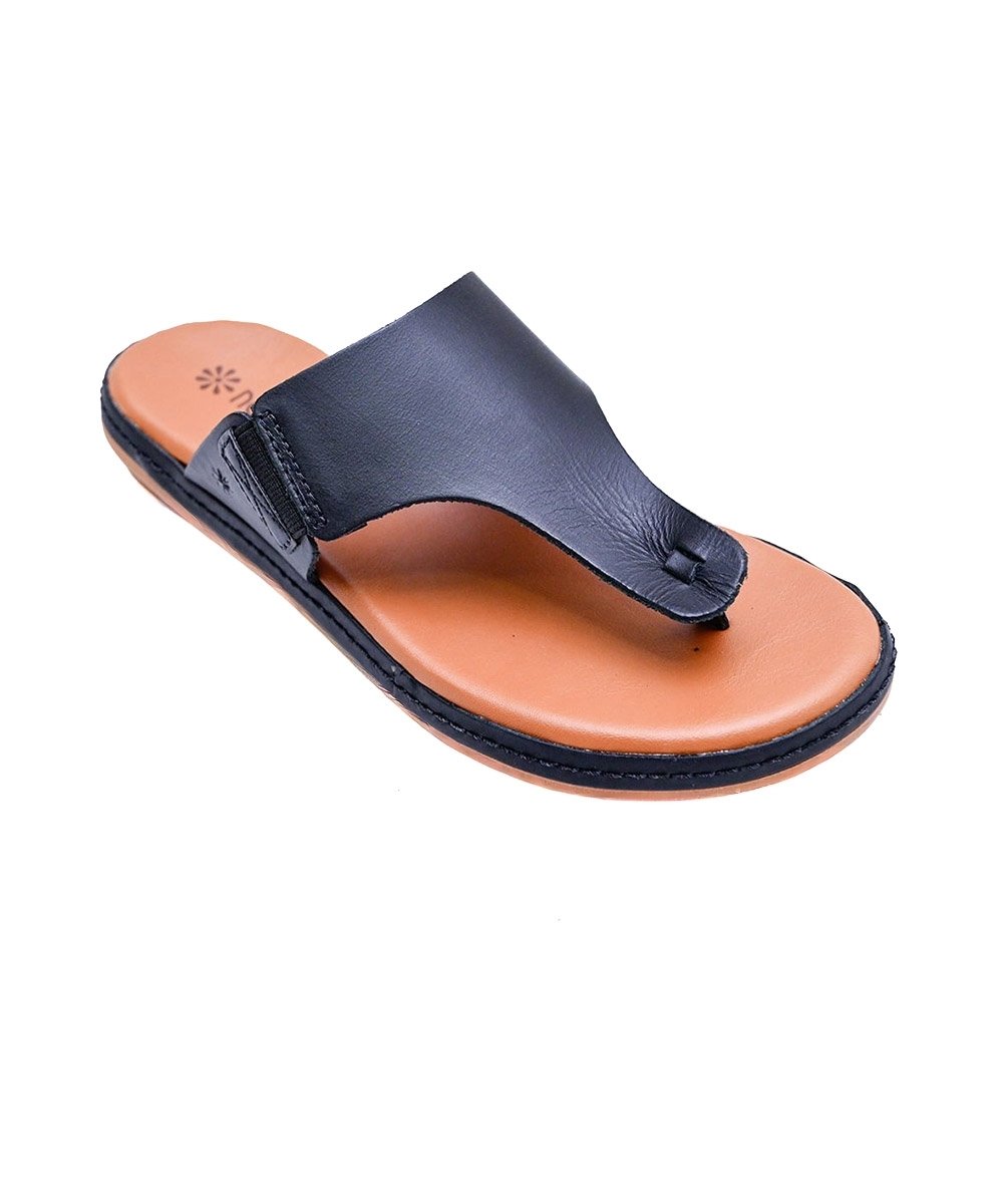 Tamanco New Face Flat Couro Preto Preto 2