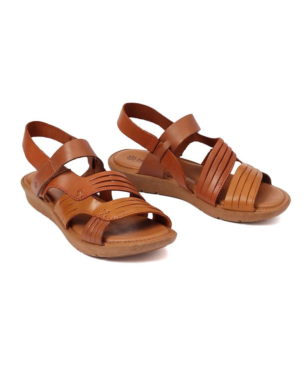 Sandália New Face Mel New Mix Couro Mel Mel 2