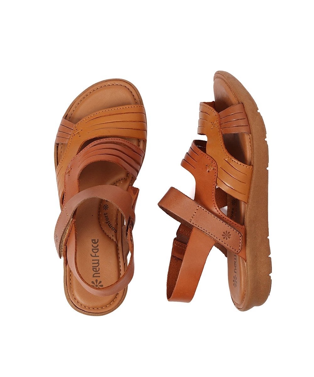 Sandália New Face Mel New Mix Couro Mel Mel 3
