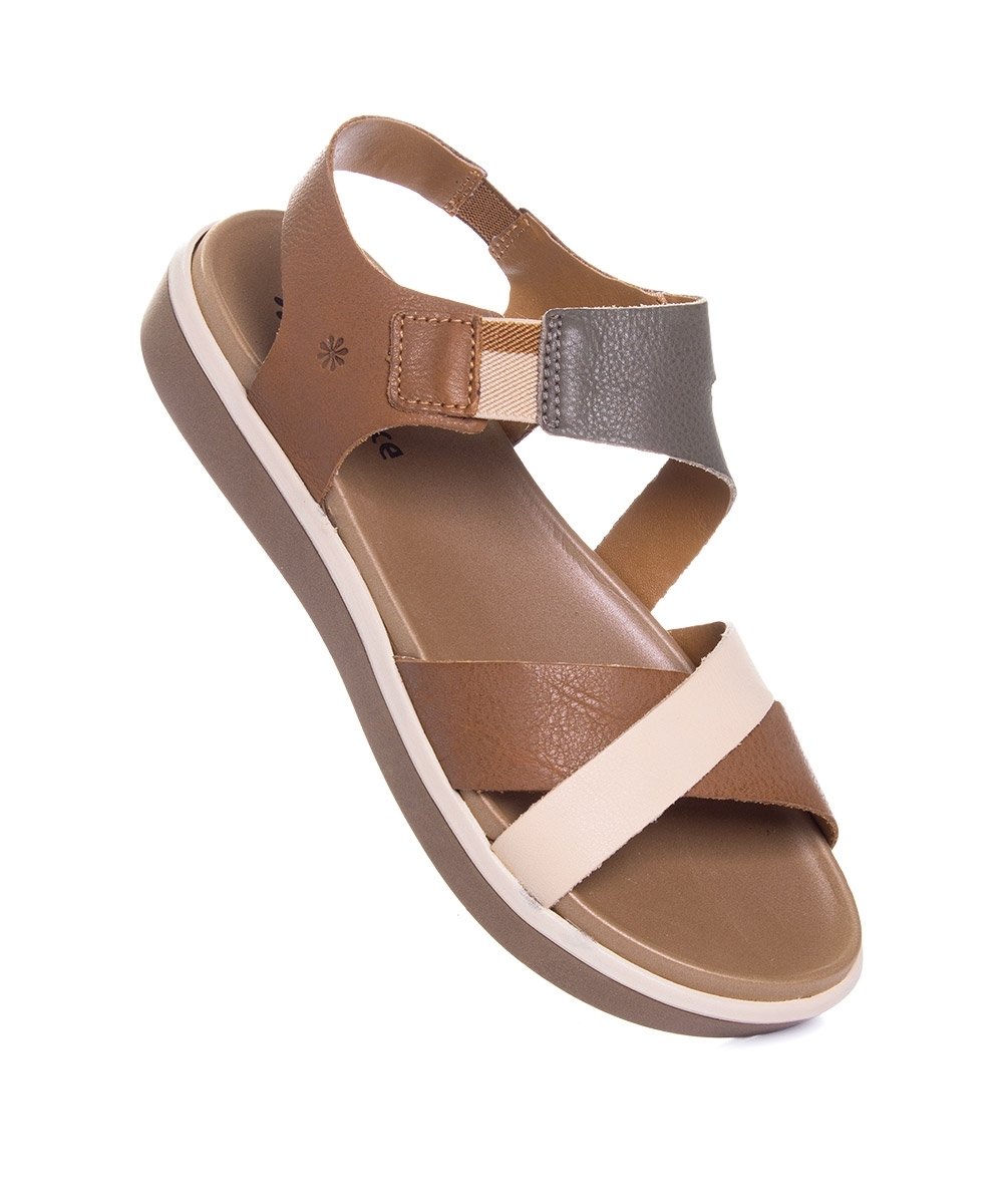 Sandália Flatform New Face Couro Whisky Whisky 2