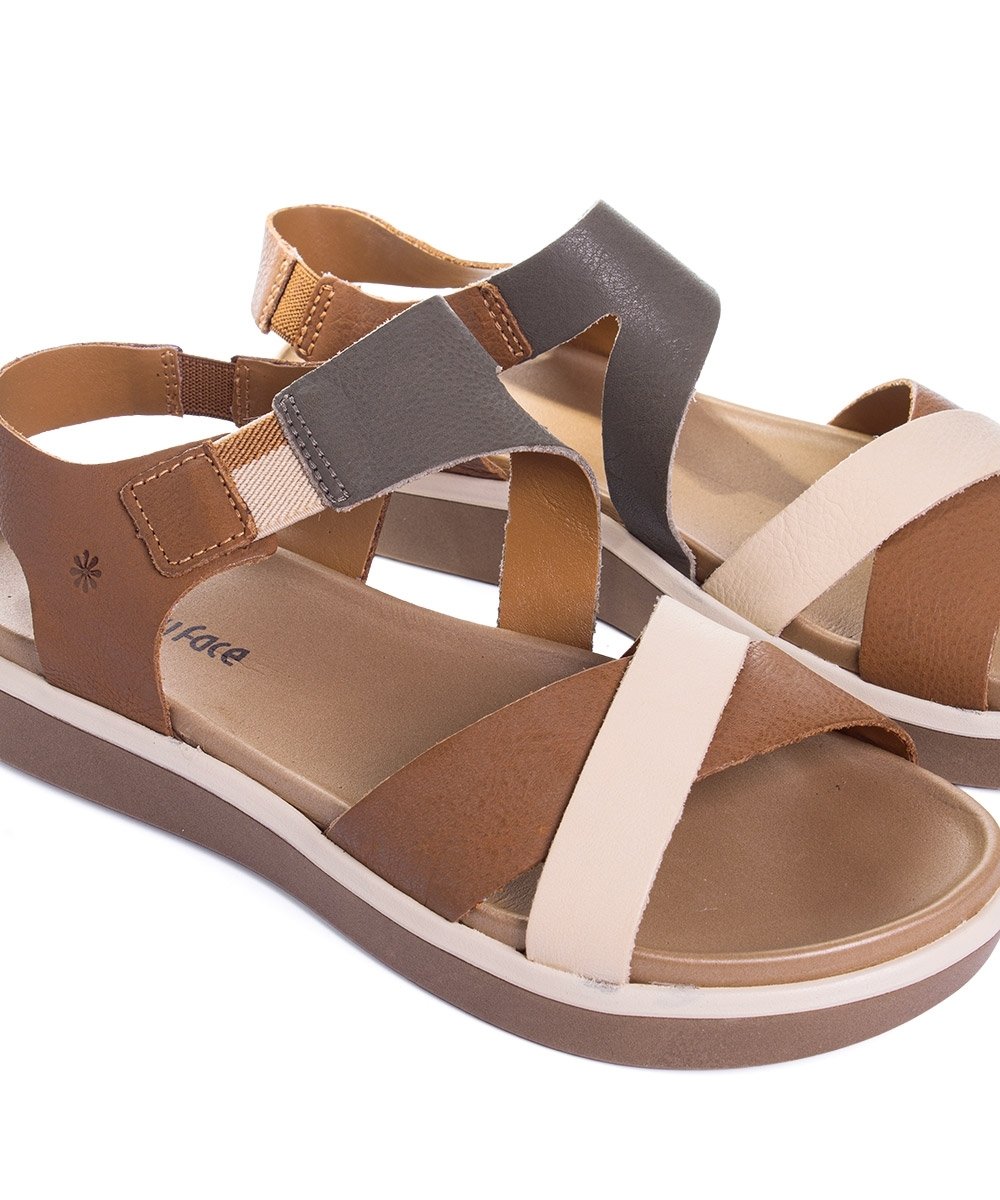 Sandália Flatform New Face Couro Whisky Whisky 4