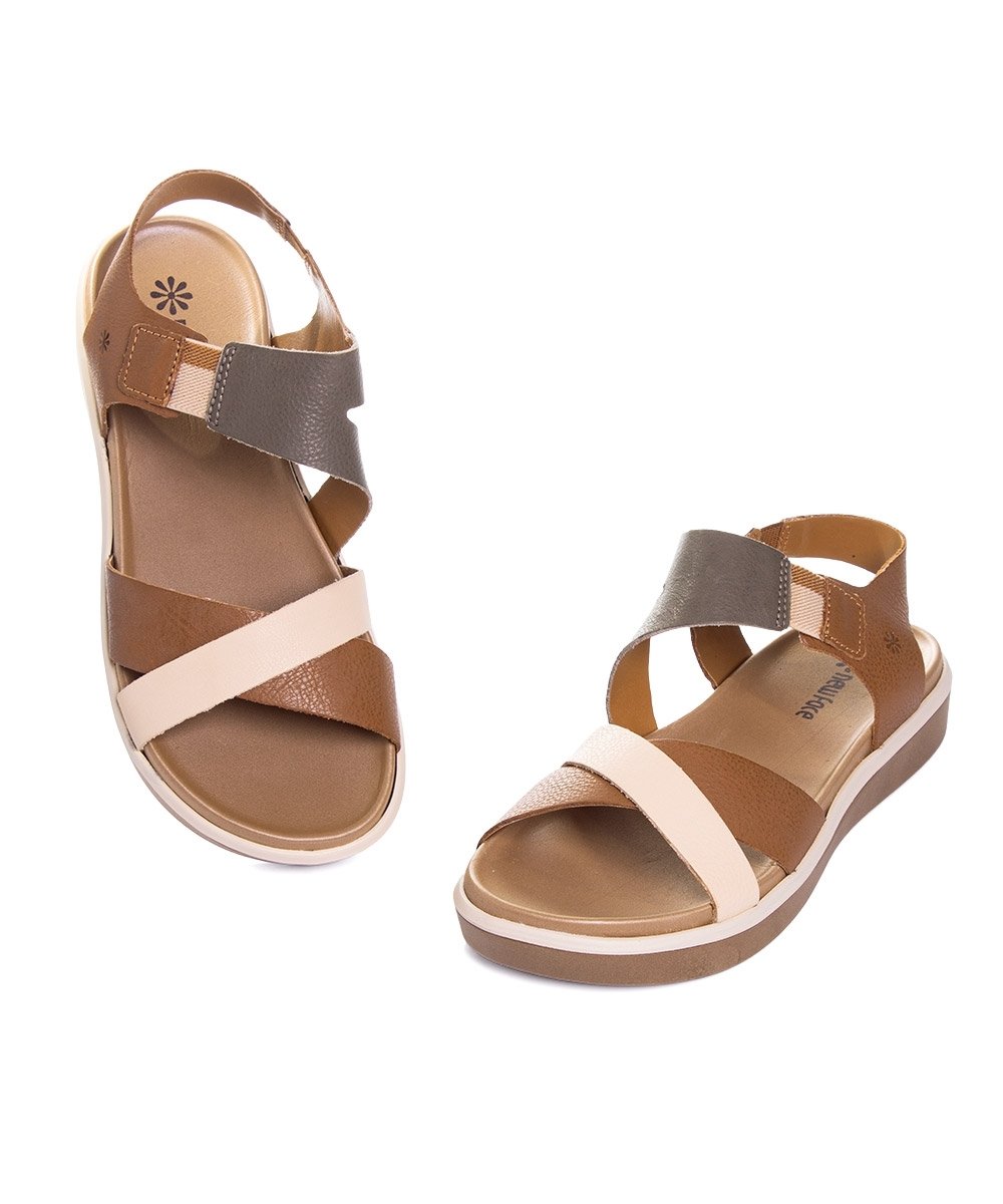 Sandália Flatform New Face Couro Whisky Whisky 5