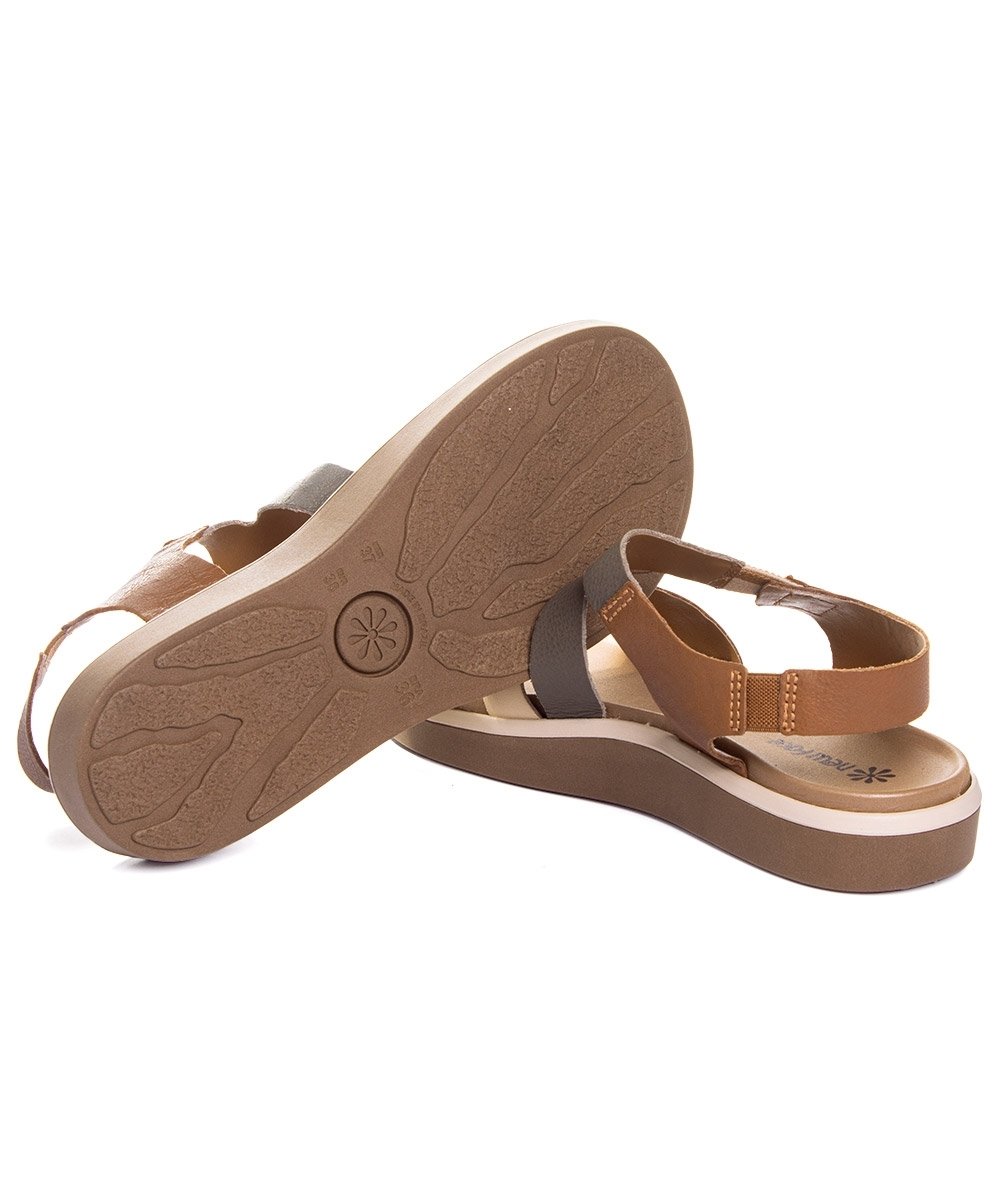 Sandália Flatform New Face Couro Whisky Whisky 6