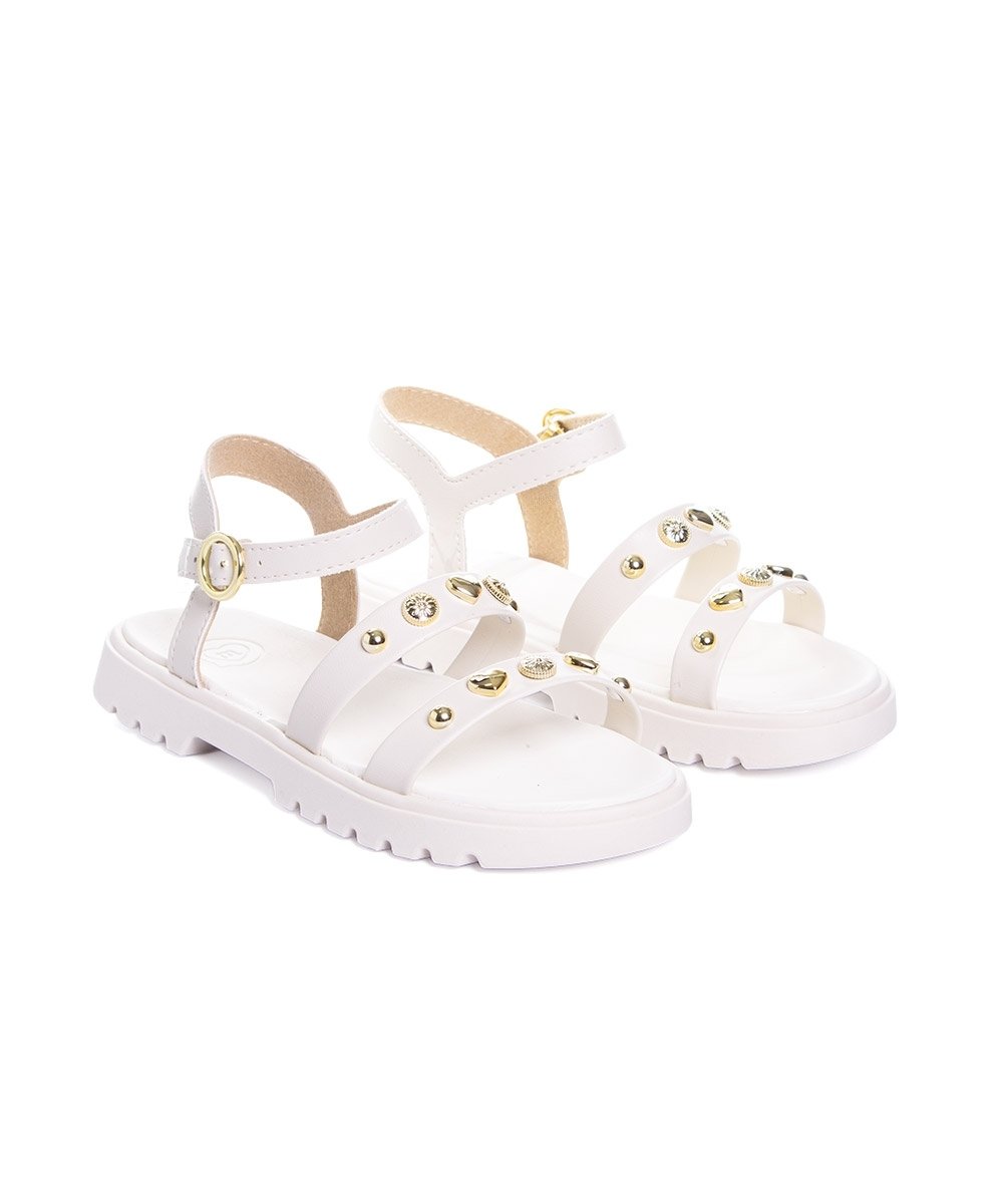 Sandália Infantil Molekinha Tratorada Branco Branco 3