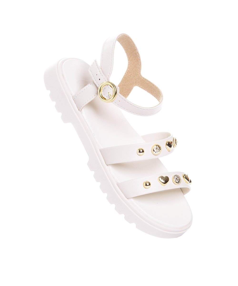 Sandália Infantil Molekinha Tratorada Branco Branco 2