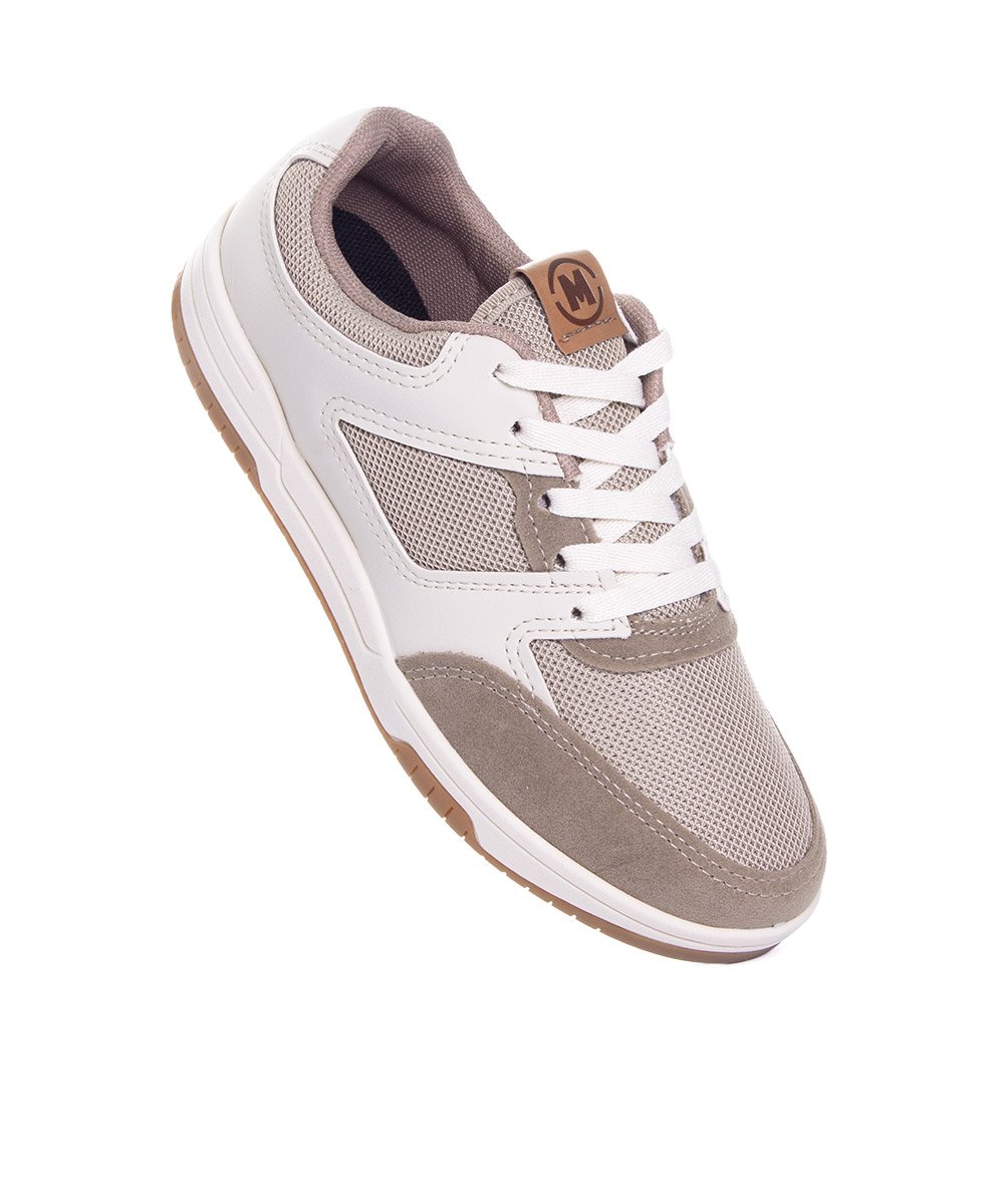 Tênis Infantil Casual Molekinho Areia Cinza/Branco 2