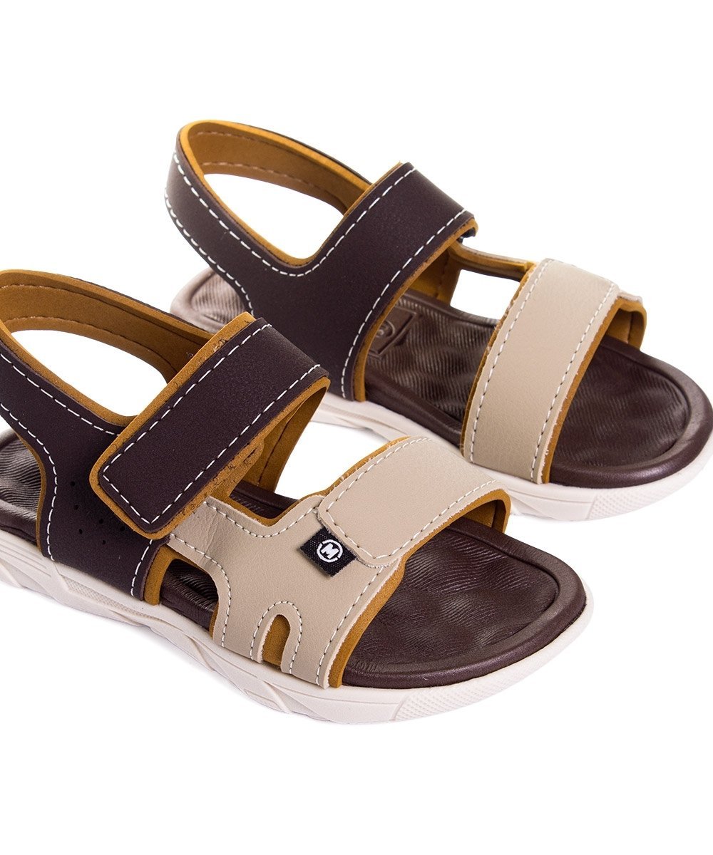 Sandália Papete Infantil Molekinho Floater Café Marrom/Bege 4