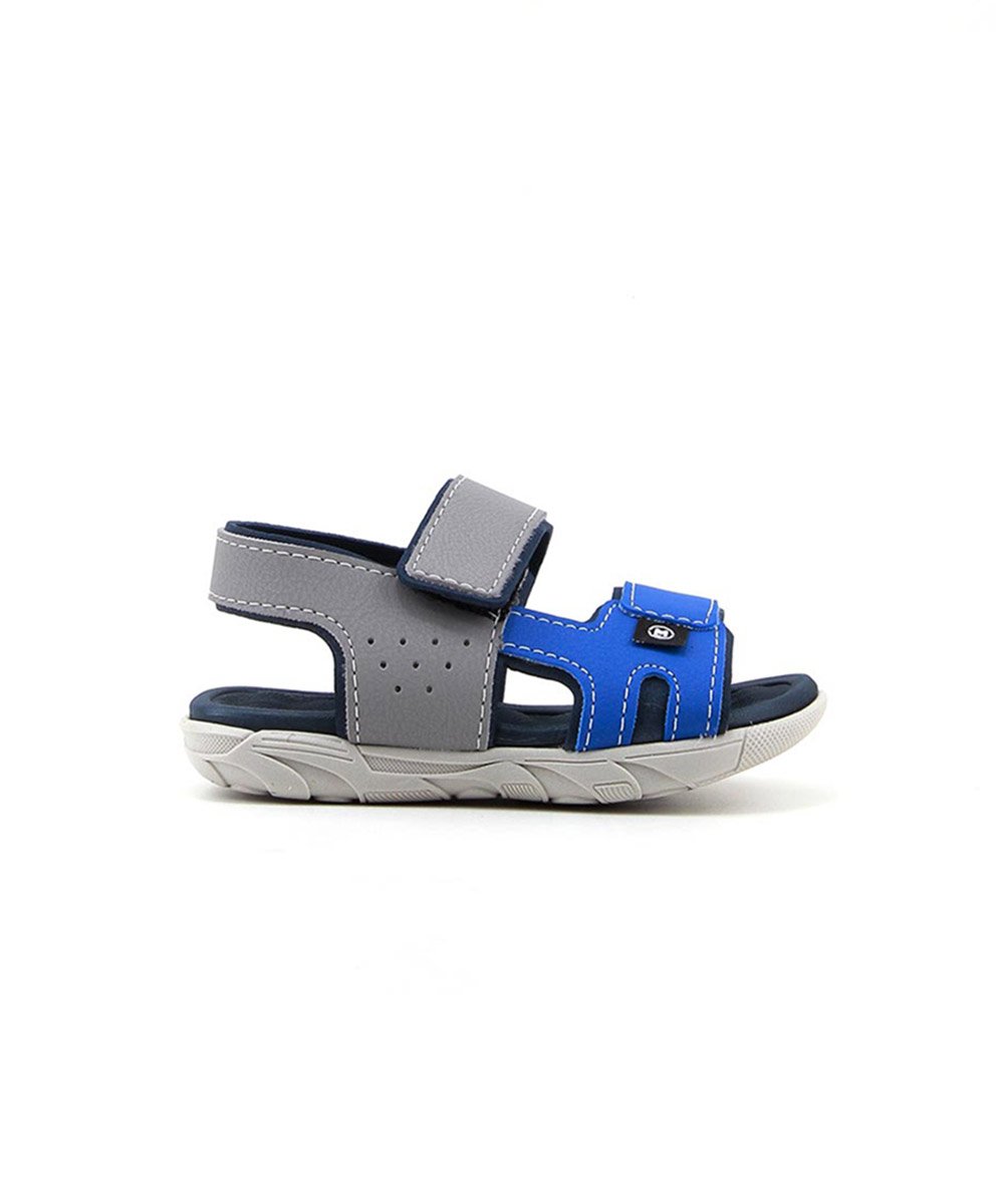 Sandália Papete Infantil Molekinho Floater Cinza Cinza/Azul 1