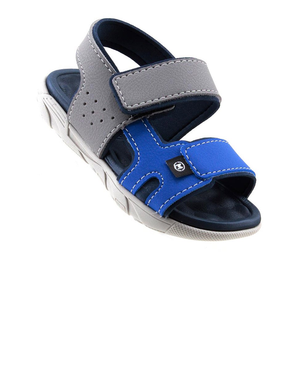 Sandália Papete Infantil Molekinho Floater Cinza Cinza/Azul 2