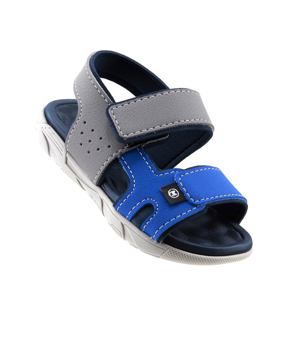Sandália Papete Infantil Molekinho Floater Cinza Cinza/Azul 3