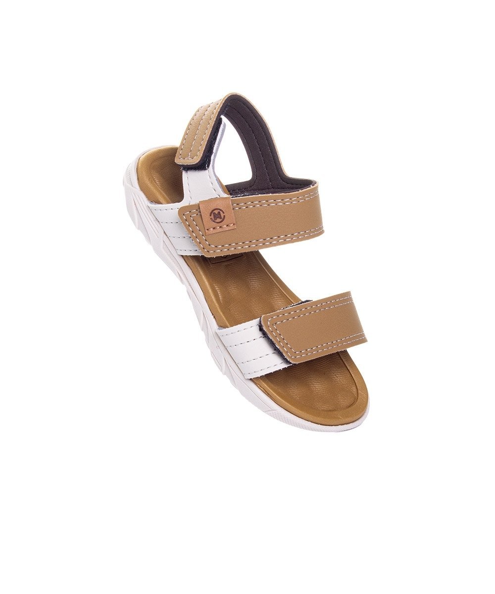 Sandália Infantil Molekinho Papete Caramelo Marrom/Branco 2