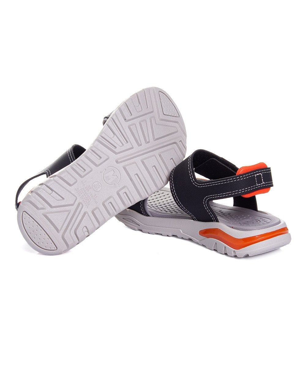 Sandália Papete Infantil Molekinho Preto Preto/Laranja 6